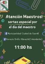 SORTEO EN HOMENAJE A LOS MAESTROS EN SU DIA